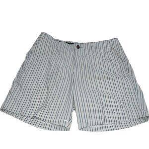 Tommy Bahama Grey, White & Tan Striped Shorts -‎ Size 32
